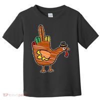 Thanksgiving Turkey Bird Middle Finger Toddler T-Shirt thumb 0