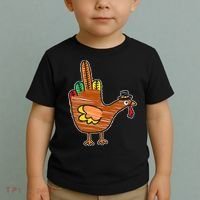 Thanksgiving Turkey Bird Middle Finger Toddler T-Shirt thumb 2