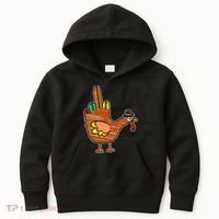 Thanksgiving Turkey Bird Middle Finger Kids Hoodie thumb 0