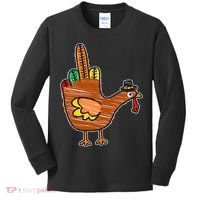 Thanksgiving Turkey Bird Middle Finger Kids Long Sleeve Shirt thumb 0