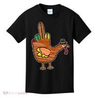 Thanksgiving Turkey Bird Middle Finger Kids T-Shirt thumb 0