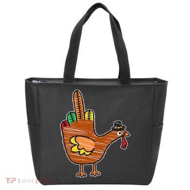 Thanksgiving Turkey Bird Middle Finger Tote Bag
