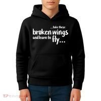 Take These Broken Wings And Learn To Fly Kids Hoodie thumb 4