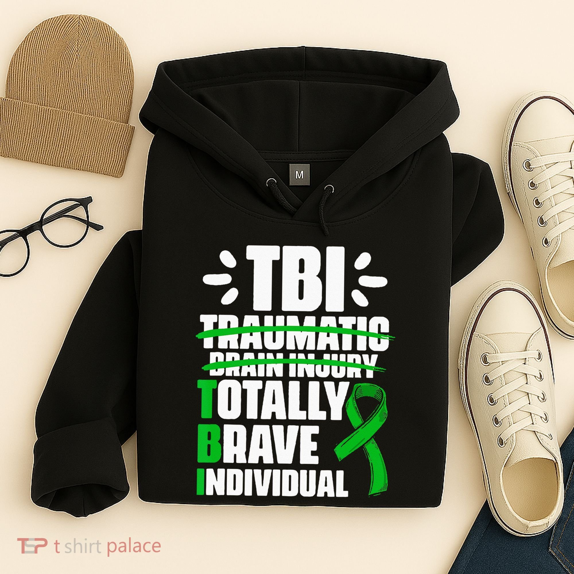 TBI Totally Brave Individual Traumatic Brain Injury Survivor Hoodie
