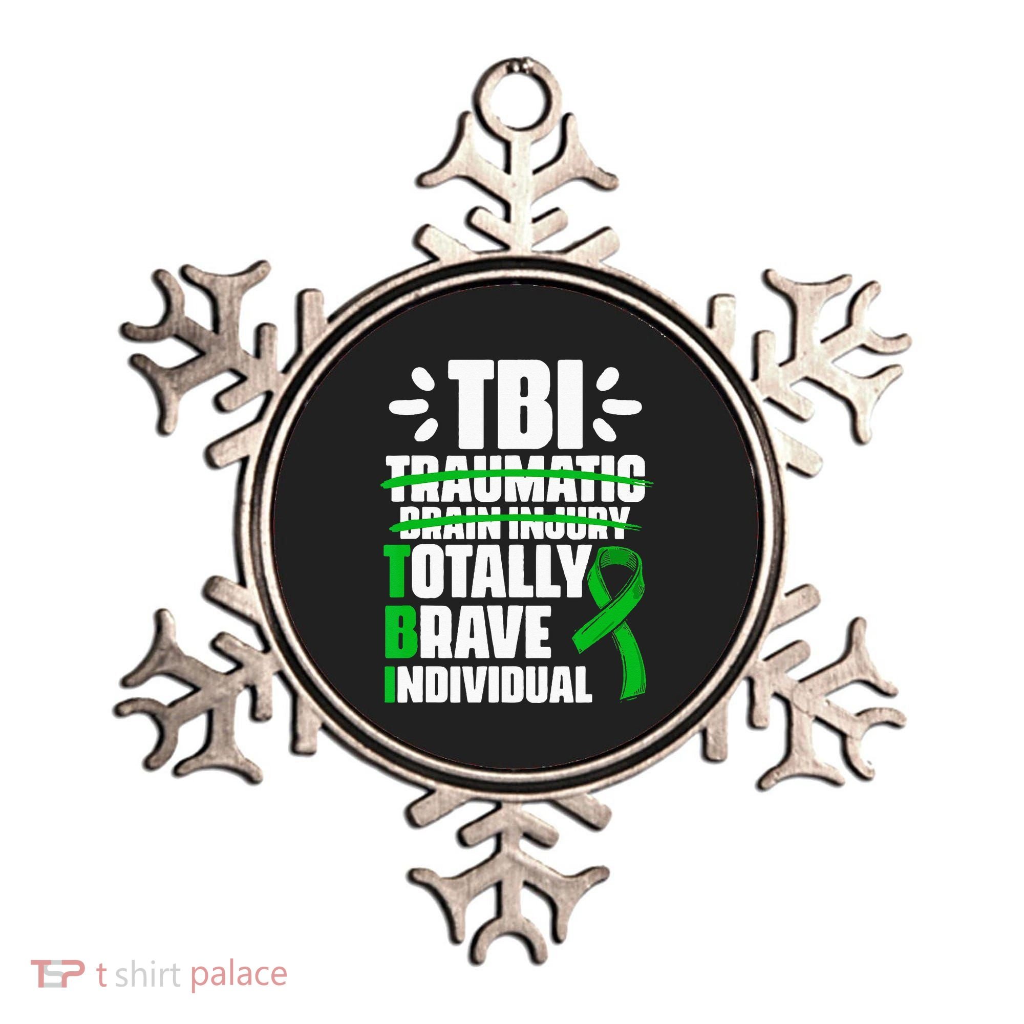 TBI Totally Brave Individual Traumatic Brain Injury Survivor Ornament