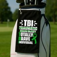 TBI Totally Brave Individual Traumatic Brain Injury Survivor Golf Towel thumb 2