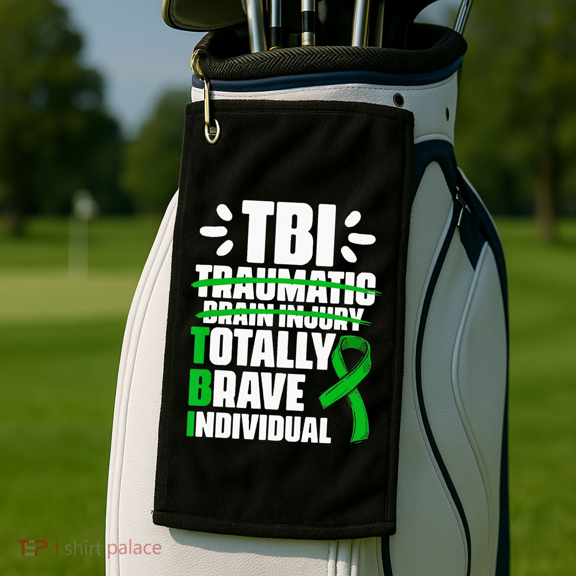 TBI Totally Brave Individual Traumatic Brain Injury Survivor Golf Towel