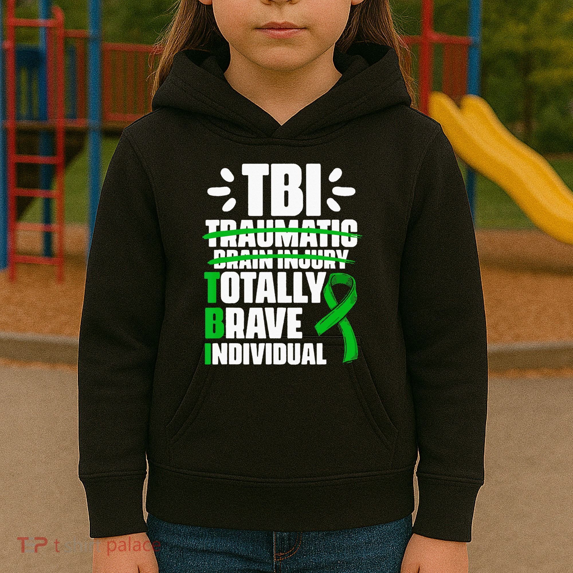 TBI Totally Brave Individual Traumatic Brain Injury Survivor Kids Hoodie