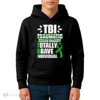 TBI Totally Brave Individual Traumatic Brain Injury Survivor Kids Hoodie thumb 4