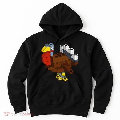 Turkey Thanksgiving Block Brick Building Master Builder Hoodie