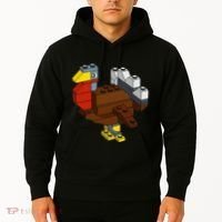 Turkey Thanksgiving Block Brick Building Master Builder Hoodie thumb 2