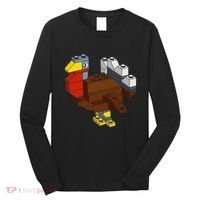 Turkey Thanksgiving Block Brick Building Master Builder Long Sleeve Shirt thumb 0
