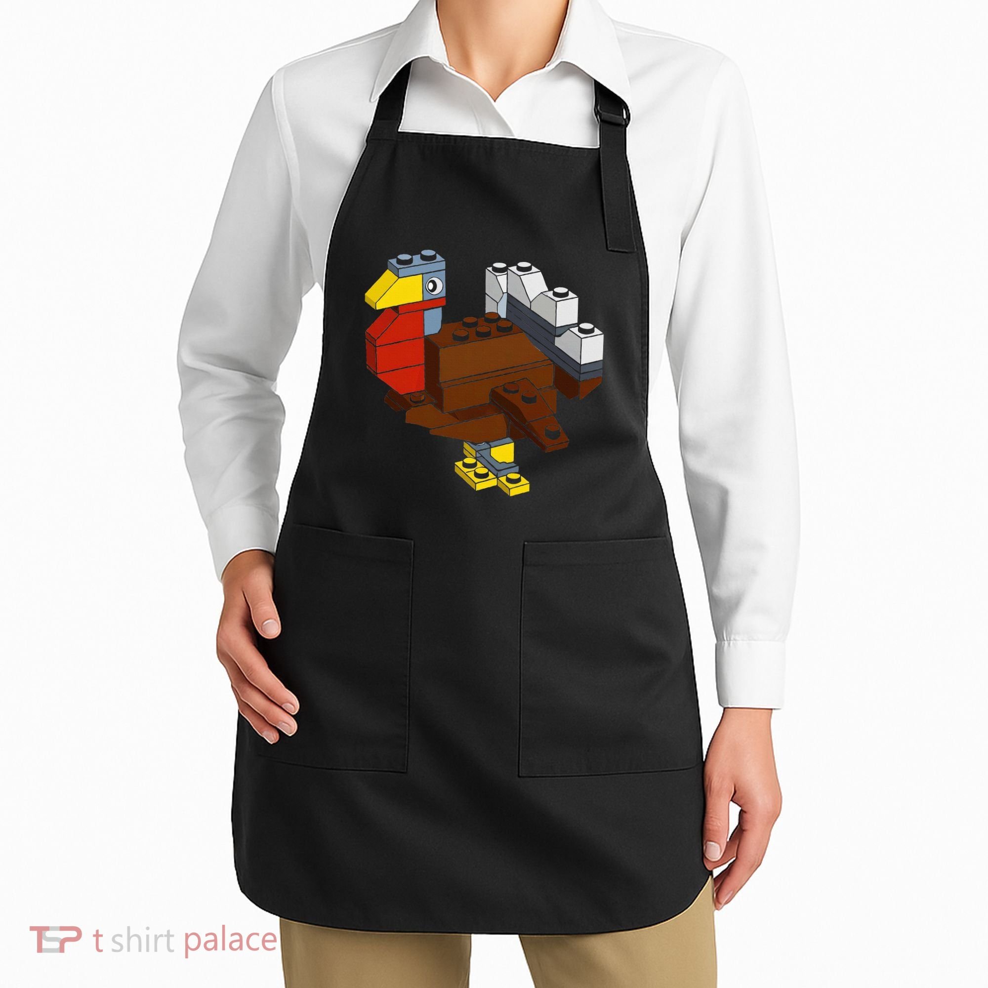 Turkey Thanksgiving Block Brick Building Master Builder Apron