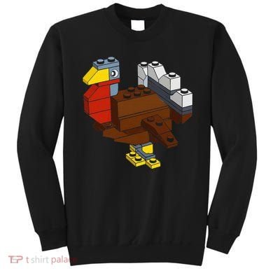 Turkey Thanksgiving Block Brick Building Master Builder Sweatshirt