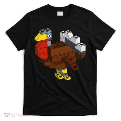 Turkey Thanksgiving Block Brick Building Master Builder T-Shirt