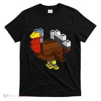 Turkey Thanksgiving Block Brick Building Master Builder T-Shirt thumb 0