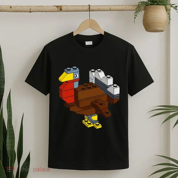 Turkey Thanksgiving Block Brick Building Master Builder T-Shirt
