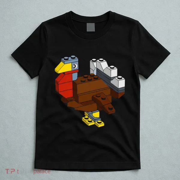 Turkey Thanksgiving Block Brick Building Master Builder T-Shirt