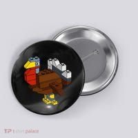 Turkey Thanksgiving Block Brick Building Master Builder Button thumb 0