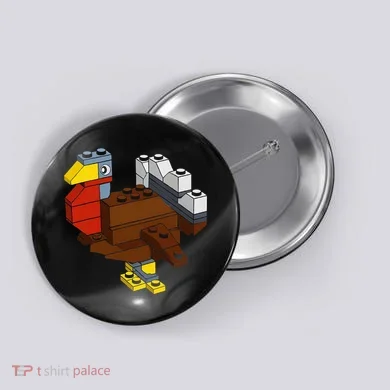Turkey Thanksgiving Block Brick Building Master Builder Button