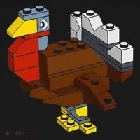 Turkey Thanksgiving Block Brick Building Master Builder Bucket Hat thumb 4