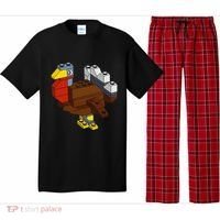 Turkey Thanksgiving Block Brick Building Master Builder Pajama Set thumb 0