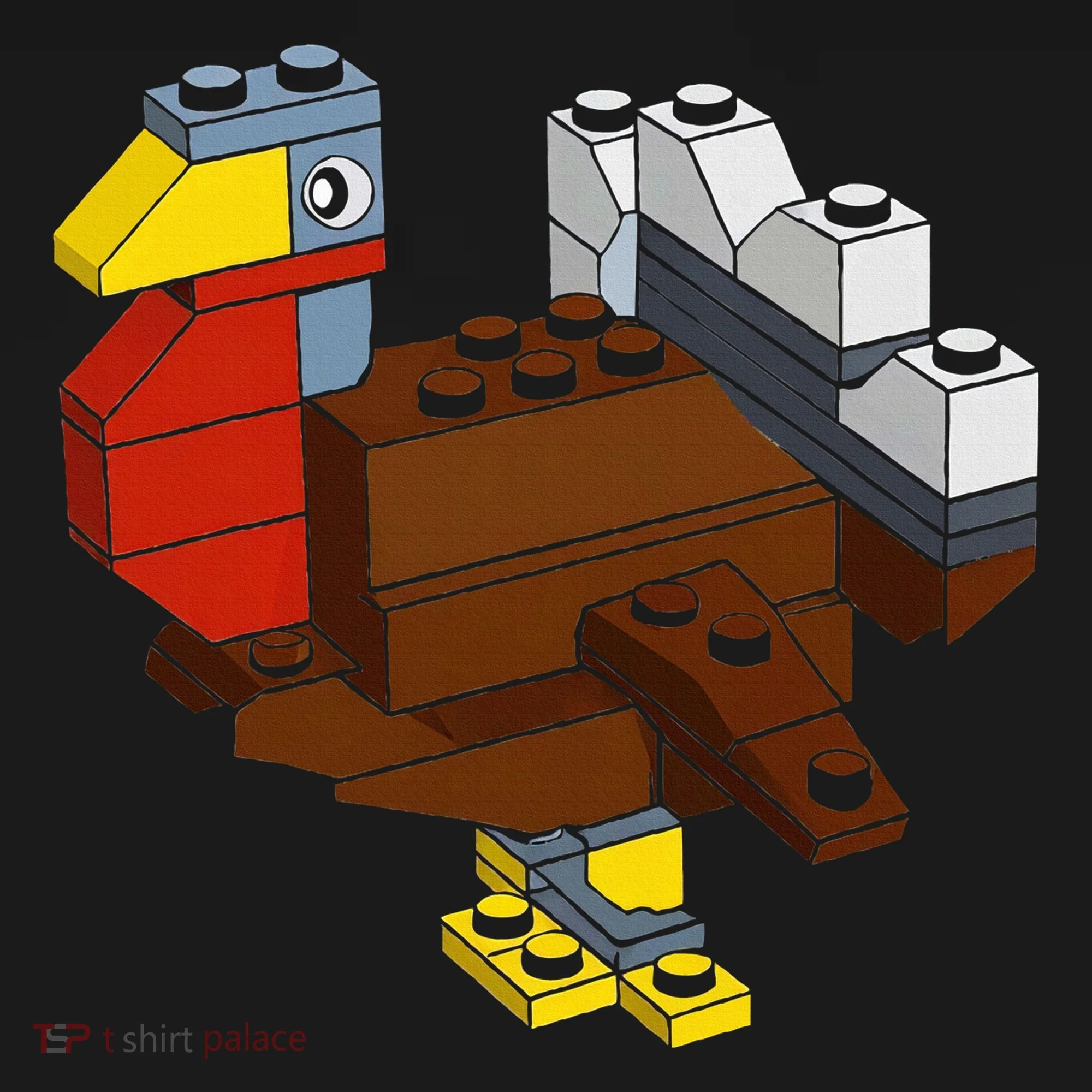 Turkey Thanksgiving Block Brick Building Master Builder Women's Hoodie