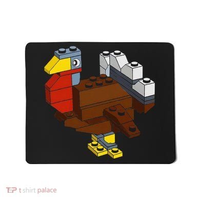 Turkey Thanksgiving Block Brick Building Master Builder Mousepad