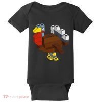 Turkey Thanksgiving Block Brick Building Master Builder Baby Bodysuit thumb 0