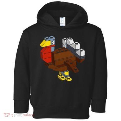 Turkey Thanksgiving Block Brick Building Master Builder Toddler Hoodie