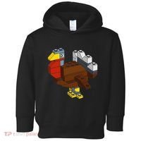 Turkey Thanksgiving Block Brick Building Master Builder Toddler Hoodie thumb 0