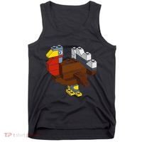 Turkey Thanksgiving Block Brick Building Master Builder Tank Top thumb 0