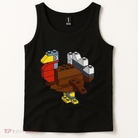 Turkey Thanksgiving Block Brick Building Master Builder Tank Top thumb 2