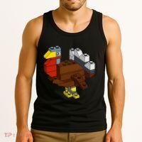 Turkey Thanksgiving Block Brick Building Master Builder Tank Top thumb 3