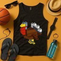 Turkey Thanksgiving Block Brick Building Master Builder Tank Top thumb 4