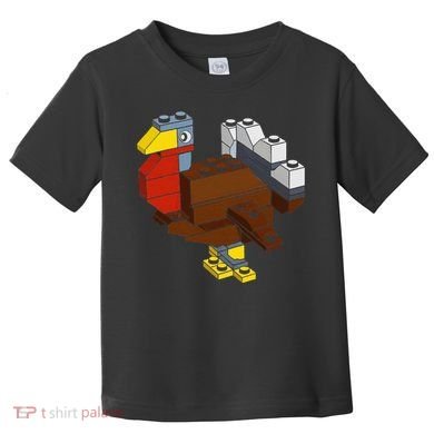 Turkey Thanksgiving Block Brick Building Master Builder Toddler T-Shirt