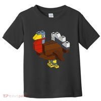 Turkey Thanksgiving Block Brick Building Master Builder Toddler T-Shirt thumb 0