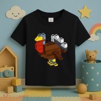 Turkey Thanksgiving Block Brick Building Master Builder Toddler T-Shirt thumb 3