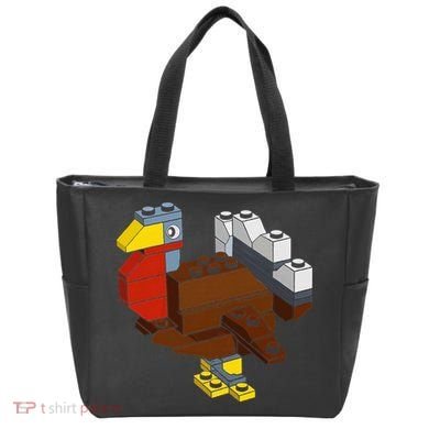 Turkey Thanksgiving Block Brick Building Master Builder Tote Bag