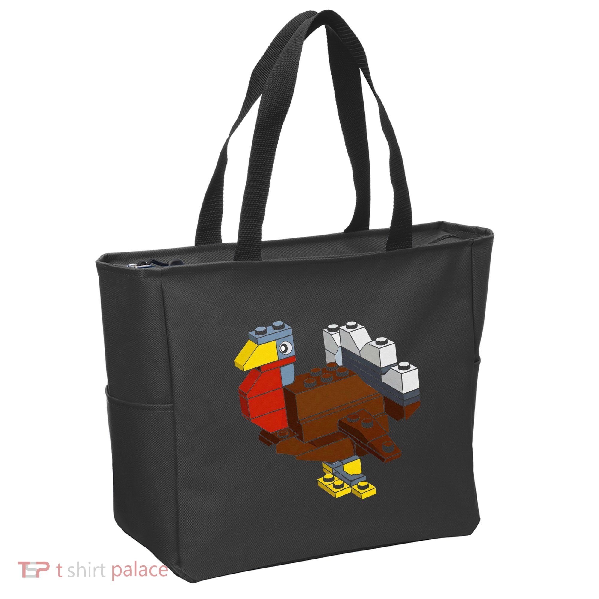 Turkey Thanksgiving Block Brick Building Master Builder Tote Bag