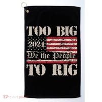 Trump Too Big To Rig We The People Golf Towel thumb 0