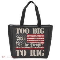 Trump Too Big To Rig We The People Tote Bag thumb 0