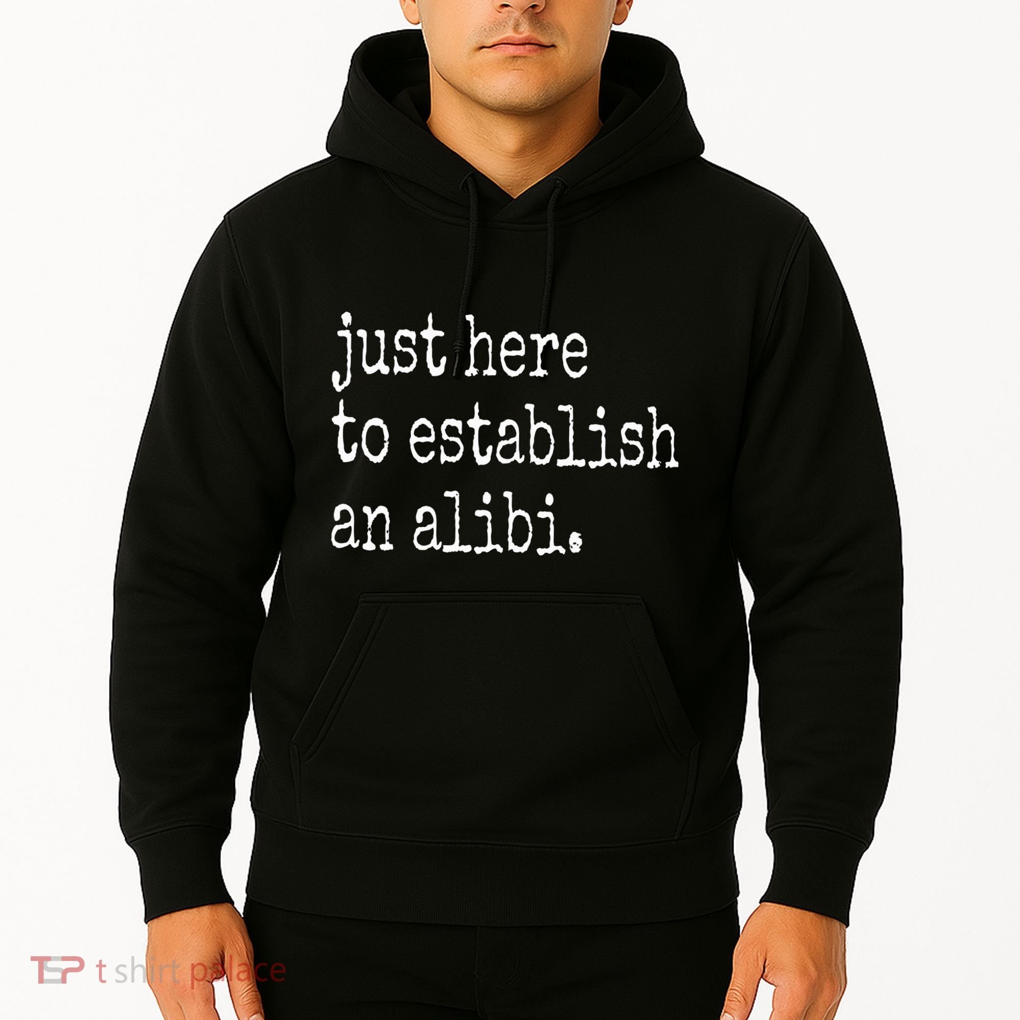 Tv True Crime Just Here To Establish An Alibi Hoodie