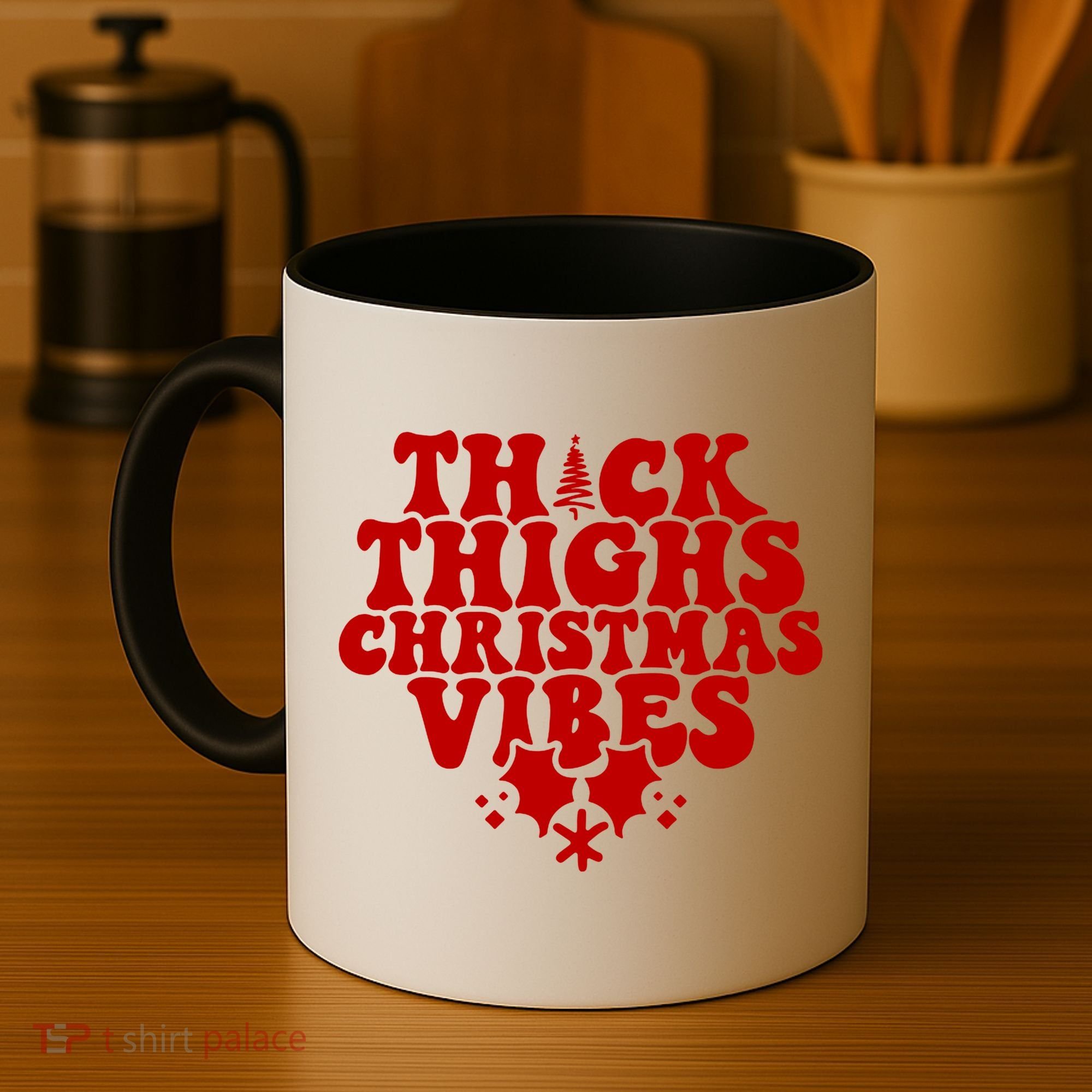 Thick Thighs Christmas Vibes Coffee Mug