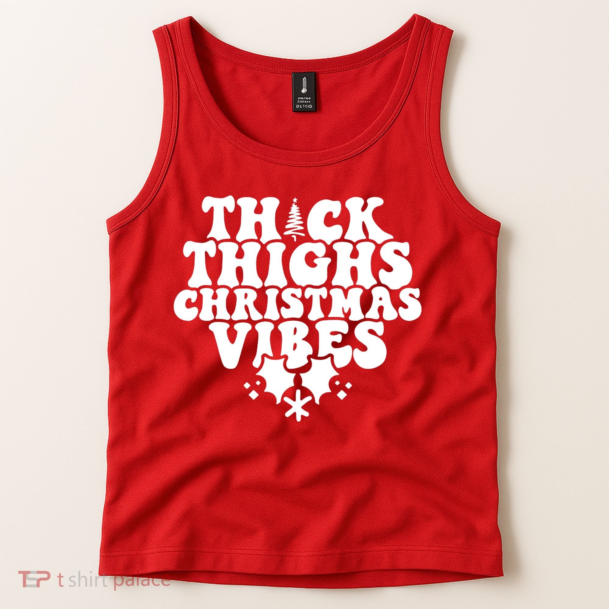 Thick Thighs Christmas Vibes Tank Top