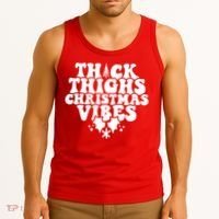 Thick Thighs Christmas Vibes Tank Top thumb 3