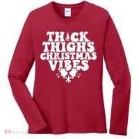 Thick Thighs Christmas Vibes Women's Long Sleeve Shirt thumb 0