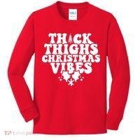 Thick Thighs Christmas Vibes Kids Long Sleeve Shirt thumb 0