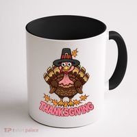 Thanksgiving Turkey Cute Holiday Coffee Mug thumb 1