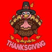 Thanksgiving Turkey Cute Holiday Santa Hat thumb 1